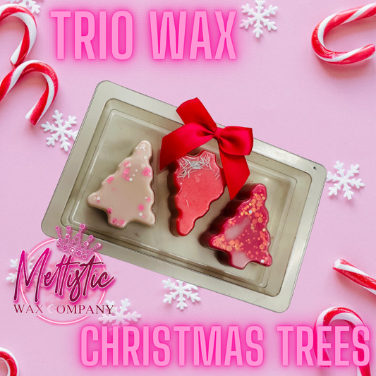 Trio Wax Christmas Trees