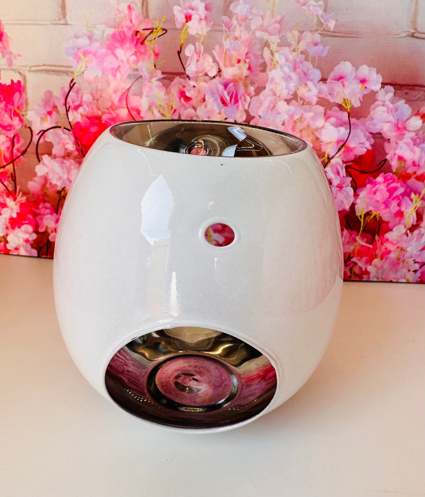 Stunning White Glass Wax Burner