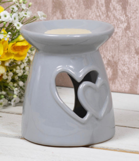 Grey Heart Wax Burner