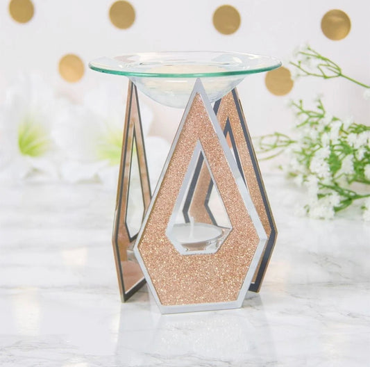 Rose Gold Mirror & Glass Wax Burner